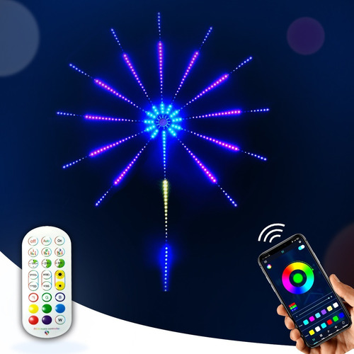 Tiras Led Kit Bluetooth Control App Fuegos Artificiale Luces Color De La Luz Colorfu