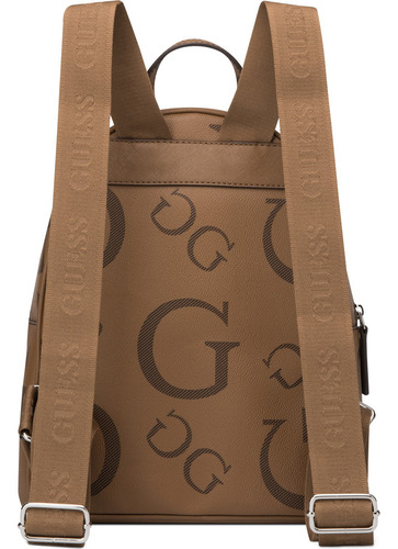 Mochila Guess Factory Cc961730-coc Acabado de los herrajes Níquel Color Marrón Correa de hombro Marrón Diseño de la tela Lisa