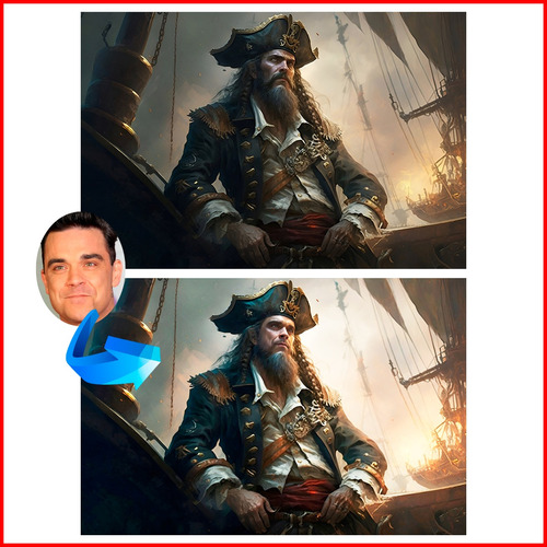 Poster Personalizado Con Caracterización Pirata - 40x60cm