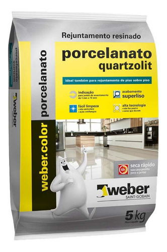 Rejunte Quartzolit 5kg Preto Grafite