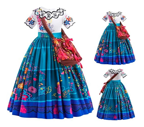 Imagen 3 de 3 de Vestido Mirabel Encanto Importado Incluye Bolso