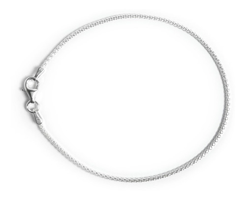 Pulsera Cordón 19cm Plata Fina 925