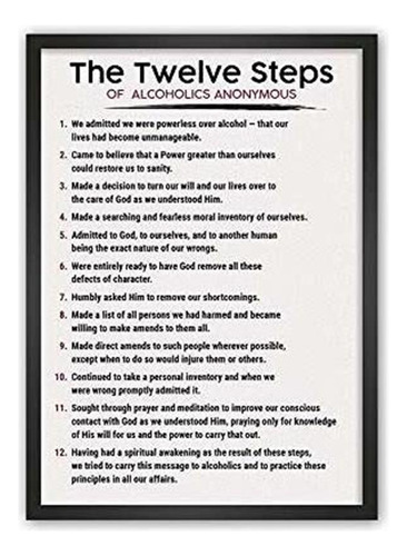 Pósteres The 12 Steps Of Aa Alcoholics Anonymous Poster For 