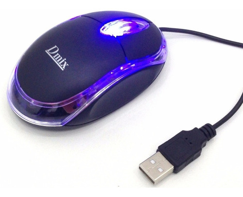 Mouse Fio Usb Óptico Led Azul 1000 Dpi Pc Ltm-560