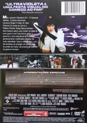 Ultravioleta Dvd Milla Jovovich (Usado)