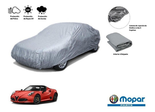 Forro Funda Cubreauto Afelpada Alfa Romeo 4c Spider 16-21