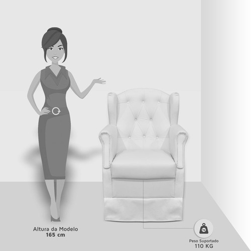 Poltrona De Amamentação Fixa Com Puff Quarto Bebê Alicia Corino Branco - Phoenix Desenho do tecido Liso