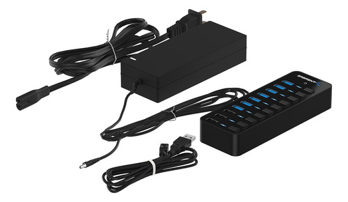 Sabrent Hub Usb 3.0 De 60 W Y 10 Puertos Incluye 3 Puertos D