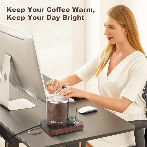 Calentador De Taza De Café Y Juego De Tazas Para Escritorio,