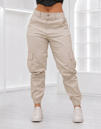 Oferta: Calça Cargo Jogger Jeans Feminina Com Bolso Lateral Premium - Tubarão Digital