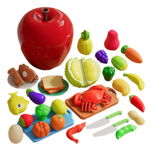 Comida De Imitación Para Cortar, Juguete De 32 Piezas