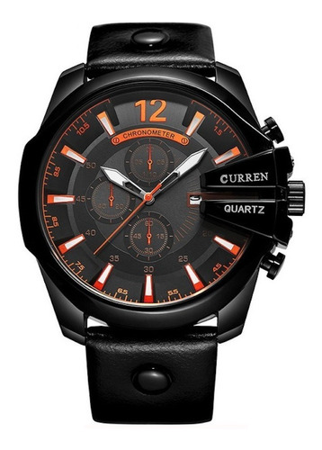 Reloj Hombres Lujo Curren 8176-1 Casual Negro