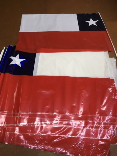 Imagen 3 de 6 de *** Banderas De Chile Plasticas 40x60 Con Varilla ***
