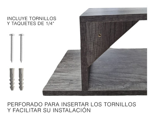 Imagen 7 de 10 de Repisa Mueble Flotante Modelo Z Para Equipos De Tv 100 X 25