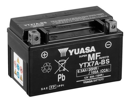Bateria Yuasa Moto Ytx7a-bs Zanella Styler 150 Vzh Srl