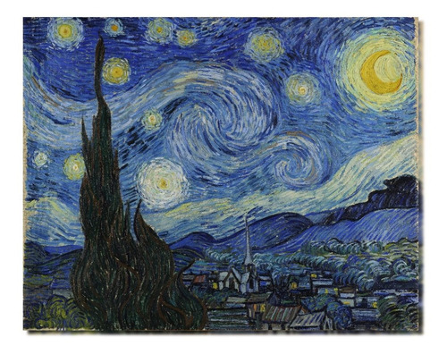 Cuadro Decorativo   La Noche Estrellada De Van Gogh   / Tela