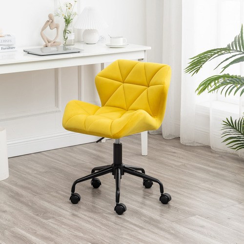 Silla De Oficina Giratoria Ajustable Diseño Capitoné Color