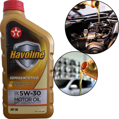 1 Litro Óleo De Motor Semi-sintético Havoline Sae5w30 Texaco