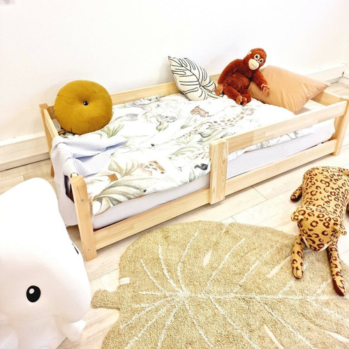 Cama Piso Individual Madera Pino Color Natural Color Marrón Claro S-3