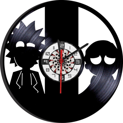 Reloj En Vinilo Lp/ Vinyl Clock Rick Y Morty