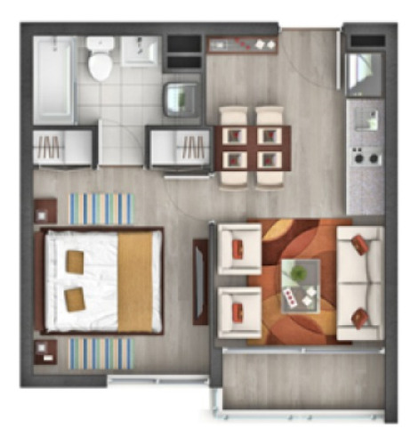 Arriendo Maravilloso Dpto 1d-1b Sin Comisión Corretaje