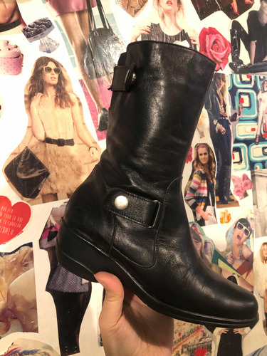 Botas Cuero Taco Chino Talle 35