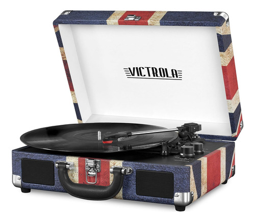 Reproductor De Discos Portátil Victrola Vintage Bluetooth Ti