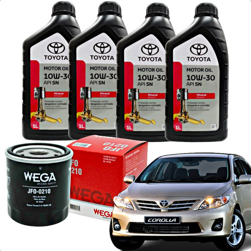 Kit Troca Óleo 10w30 + Filtro Toyota Corolla 1992 A 2009