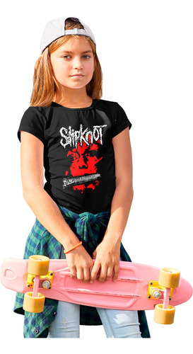 Camiseta Slipknot Integrantes Banda Rock Rostro Cierre