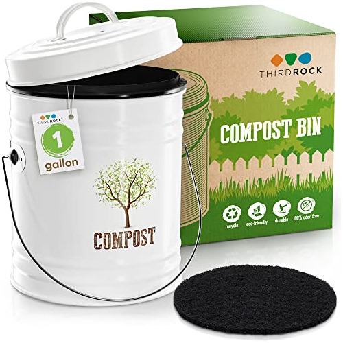 Compost Bin Kitchen  1.0 Gallon Countertop Compost Bin ...