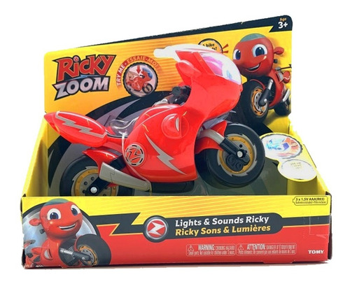 Ricky Zoom Moto Figura Original Marca Tomy Luz Sonido 20 Cm