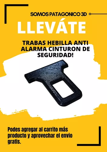 Hebilla de cinturon de seguridad de coche anti alarma negro