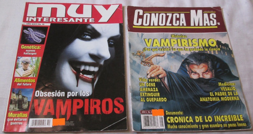 Lote 2 Revistas. Muy Interesante, Conozca Mas. Vampirismo