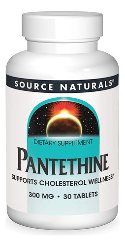 Fuente Naturals Pantethine 300mg   30 Tabletas