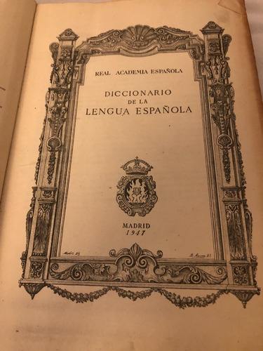 Diccionario Real Academia Española 17ma Ed 1947 