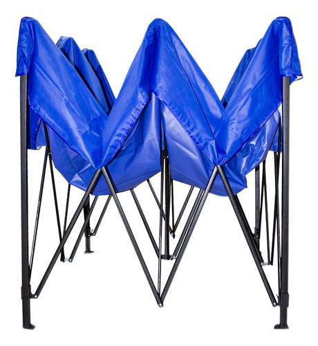 Carpa Plegable Azul 3x4.5 Mts Impermeable Con Paredes Toldo