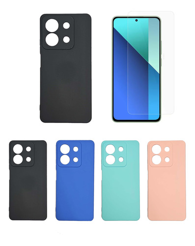 Case Protector + Vidrio Para Xiaomi Redmi Note 13 5g