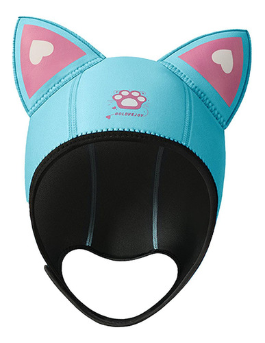 Gorro De Natación Elástico De Neopreno De 3mm Con Azul