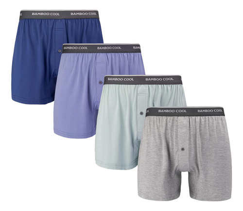 Paquete De 4 Boxer Talla Medium Para Hombre Ajuste Relajado