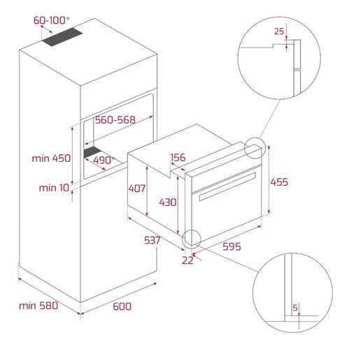Horno empotrable eléctrico Teka HLC 844 40L