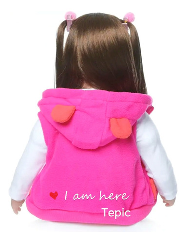 Muñeca Reborn Vinilo Silicona Cuerpo De Tela 60cm + Regalo