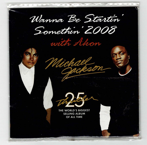 Michael Jackson Cd Single Wanna Be Startin Somethin 2008