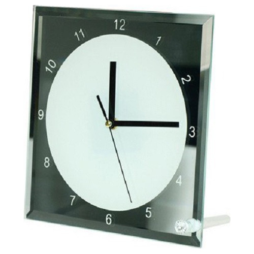 3pz Reloj Promocional Fondo Espejo Cuadrado 20x20cm