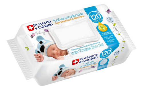 Kit 12 Toalha Umedecida Proteção Cuidado Aloe Vera Vitaminae