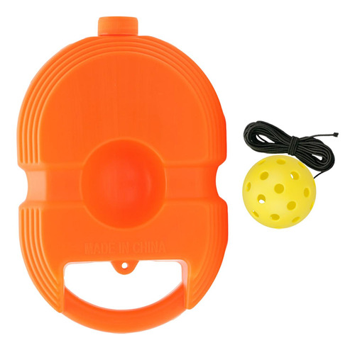 Pickleball Trainer Baseboard Portátil Con Cuerda Naranja