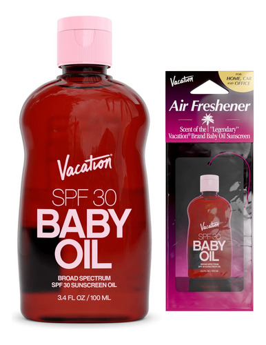 Vacation Baby Oil Spf 30 + Paquete De Ambientador, Aceite De