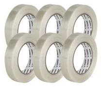 Comprar 6pz Cinta Flejadora Con Filamentos 24mm X 50m 103029 Color Blanco Lisa