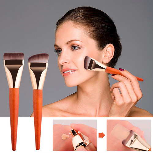 Mascarilla Fina Con Mango De Madera, Pincel, Corrector, Lige