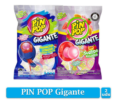 Pin Pop Gigante Surtidos-mancha Lengua 4 - G A $925