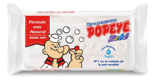 Jabón Popeye De Lavar En Barra Hipoalergénico 170g